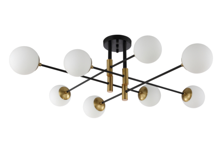 Crystal Lux Светильник потолочный Crystal Lux FIDEL PL8 BLACK