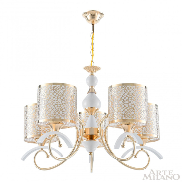 Подвесная люстра Arte Milano 309787/5 Wh/Gd
