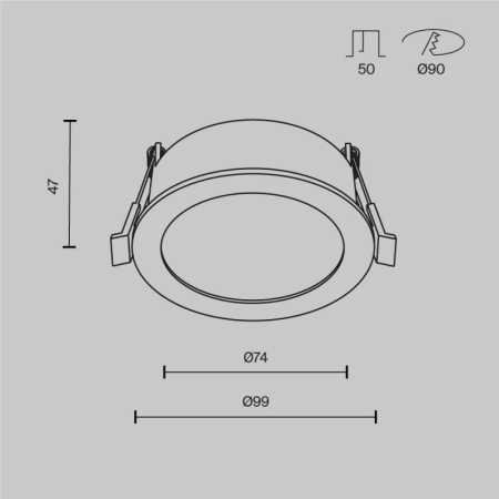 Влагозащищенный светильник Maytoni Technical DL130-GX53-MG