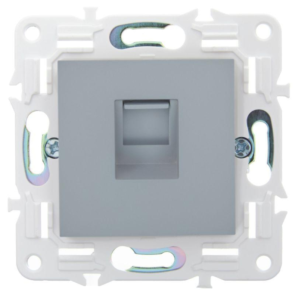 Розетка компьютерная RJ45 кат.5E SKANDY SK-K01Gr сер. IEK SK-K10-1-K03