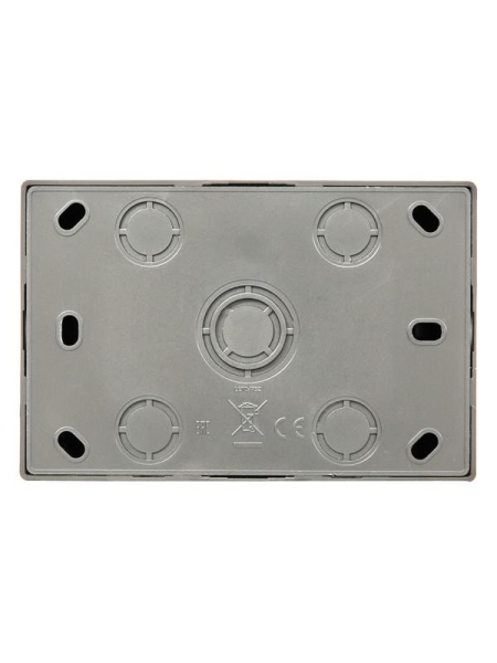 Розетка 2-м ОП LETO с заземл. закрытый корпус ПБТ платина LEZARD 752-3500-127B