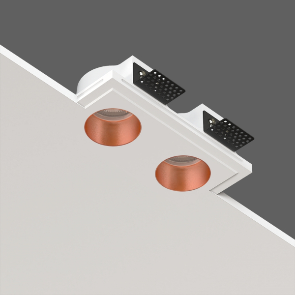 QUASAR 55 DUO COPPER Встраиваемый потолочный гипсовый светильник