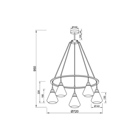 Люстра на штанге Vele Luce VL5842P05