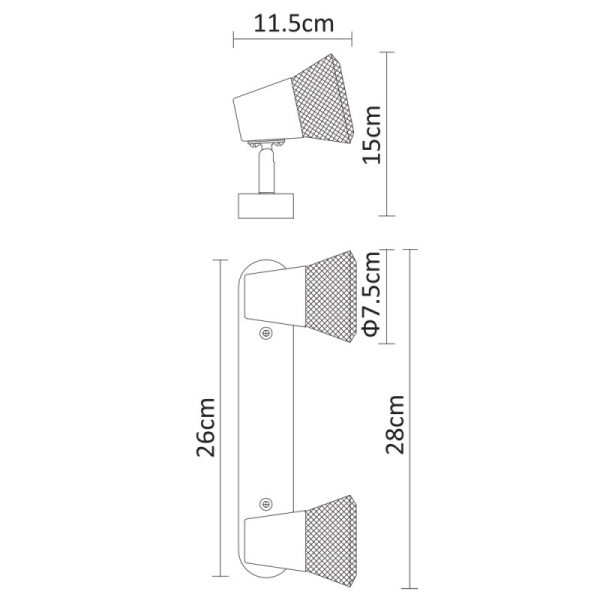 Спот ARTE Lamp A9268AP-2WH