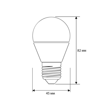Лампа светодиодная LED5-G45/830/E27 5Вт шар матовая 3000К тепл. бел. E27 410лм 170-265В Camelion 12028