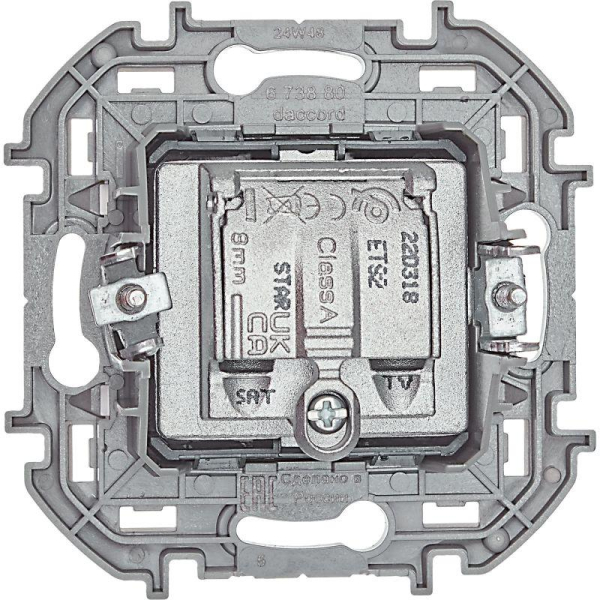 Розетка телевизионная TV/SAT Inspiria с топологией "звезда" механизм бел. IEK 673880