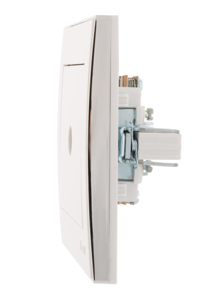 Розетка телевизионная проходная TV СП Rain с хром. боковой вставкой бел. LEZARD 703-0225-129