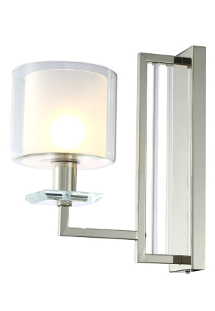Crystal Lux Бра Crystal Lux NICOLAS AP1 NICKEL/WHITE