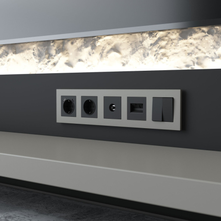 Рамка Werkel W0052917 дымчатый софт