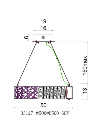 Подвесная люстра Fluorite FL1057-5P