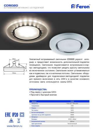 Встраиваемый светильник Feron 32659