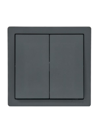 Выключатель 2-кл. ОП LETO графит LEZARD 752-3400-101