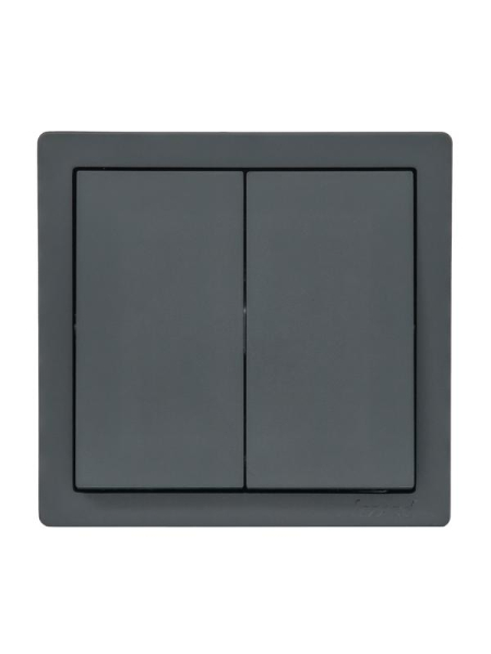 Выключатель 2-кл. ОП LETO графит LEZARD 752-3400-101