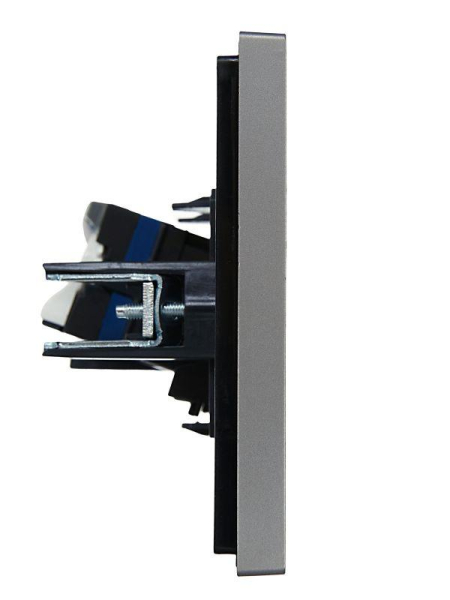 Розетка компьютерная RJ45 кат.6 FORTE&PIANO FP531 сталь IEK FP-K10-2-K46