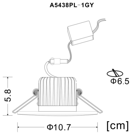 Встраиваемый светильник ARTE Lamp A5438PL-1GY