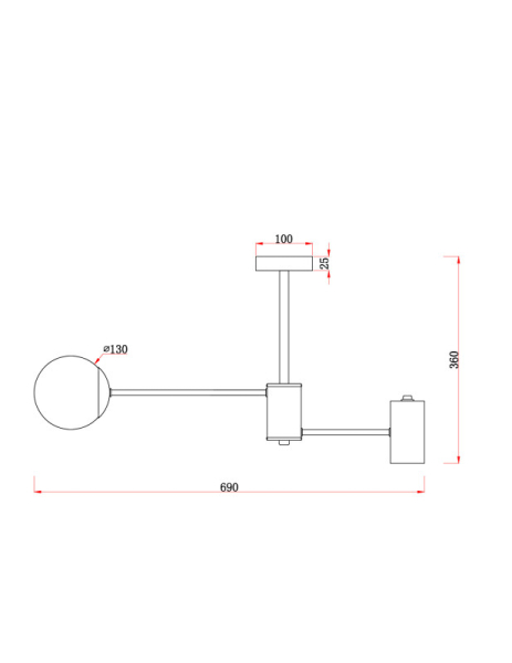 Люстра на штанге Freya FR5325CL-03BS