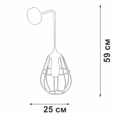 Бра 1хE27 макс. 40Вт Vitaluce V4588-1/1A