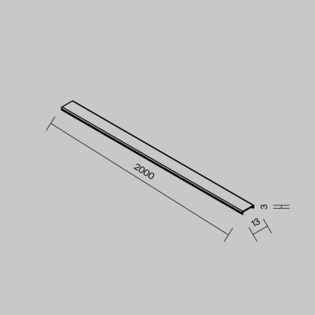 Экран для шинопровода Maytoni Technical TRAMN034DC-2W