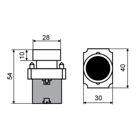 Кнопка XB2 красн. NC Rexant 36-5520