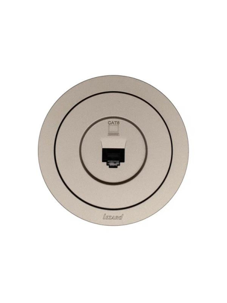 Розетка компьютерная СП OSEN RJ45 кат.6 механизм титан LEZARD 743-3788-140