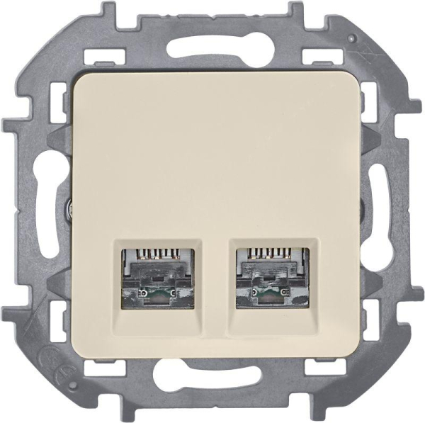 Розетка компьютерная 2-м Inspiria RJ45 кат.5E UTP сл. кость Leg 673836