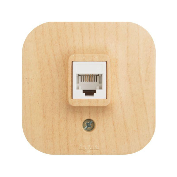 Розетка телефонная 1-м ОП Quteo RJ11 дерево IEK 782274