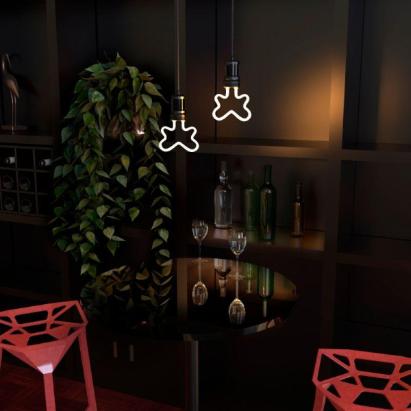 Лампа светодиодная филаментная Filament Artline 4Вт Butterfly матов. 2700К тепл. бел. Е27 330лм milky GAUSS 1001802104