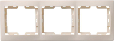 Рамка 3-м КВАРТА РГ-3-ККм горизонт. крем. GENERICA EMK30-K33-DM