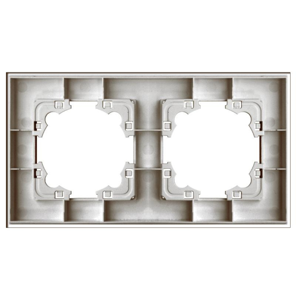 Рамка 2-м Афина стеклянная серебр. UNIVersal 2267