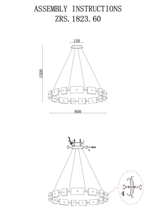 Подвесная люстра Zortes ZRS.1802.80